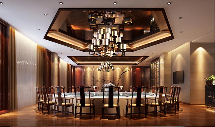 泰安飛龍酒店餐廳裝修效果圖