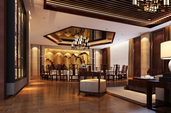 泰安飛龍酒店餐廳家具裝修效果圖