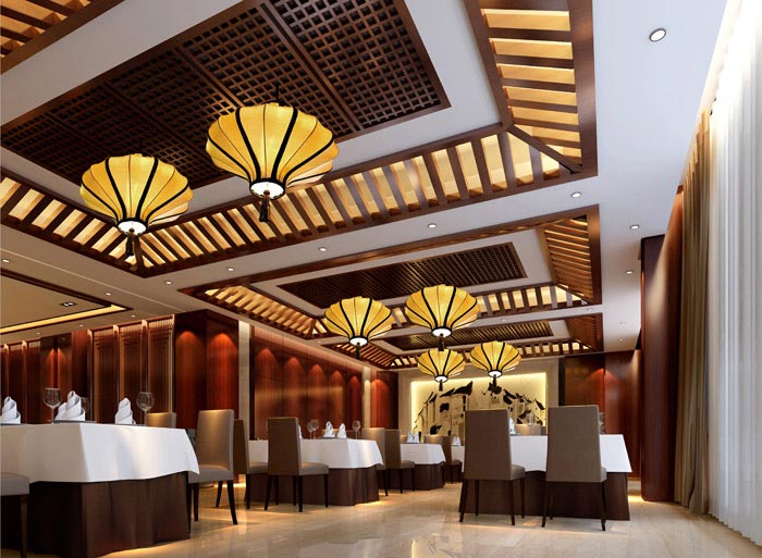 泰安飛龍酒店餐廳家具裝修效果圖