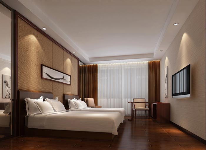泰安飛龍酒店客房家具裝修效果圖