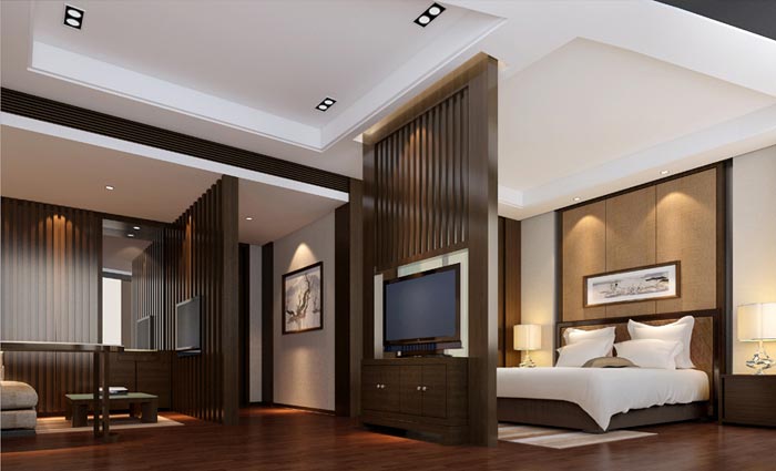 泰安飛龍酒店客房家具裝修效果圖