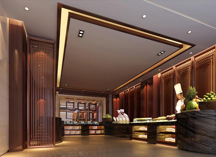 泰安飛龍酒店餐廳家具裝修效果圖