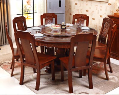 酒店實(shí)木餐桌_型號(hào)HT018