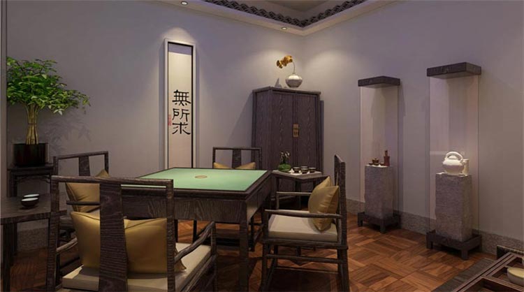 西安茶緣會(huì)所家具裝修實(shí)拍圖片