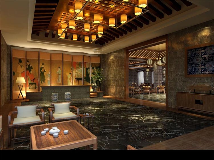 禪茶一品酒店家具裝修效果圖