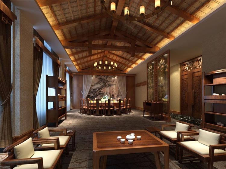 禪茶一品酒店家具裝修效果圖
