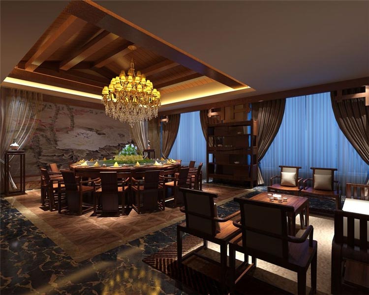 禪茶一品酒店家具裝修效果圖