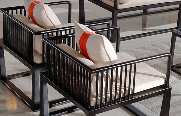 酒店大廳新中式沙發(fā)圖片