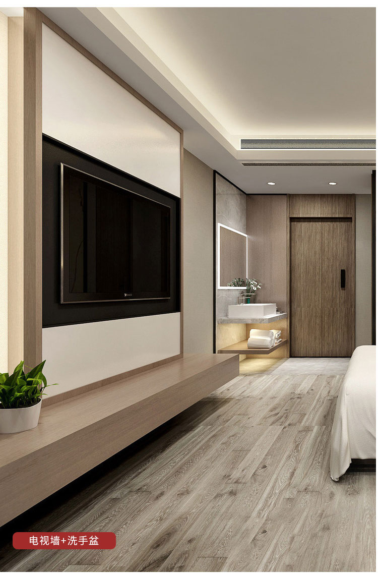 酒店客房家具配置之電視墻+洗手盆系列