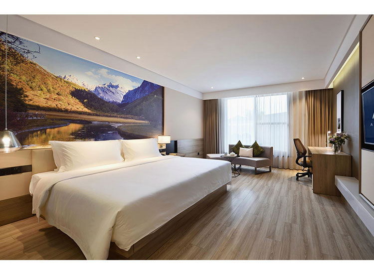 酒店大床房客房家具裝修效果圖