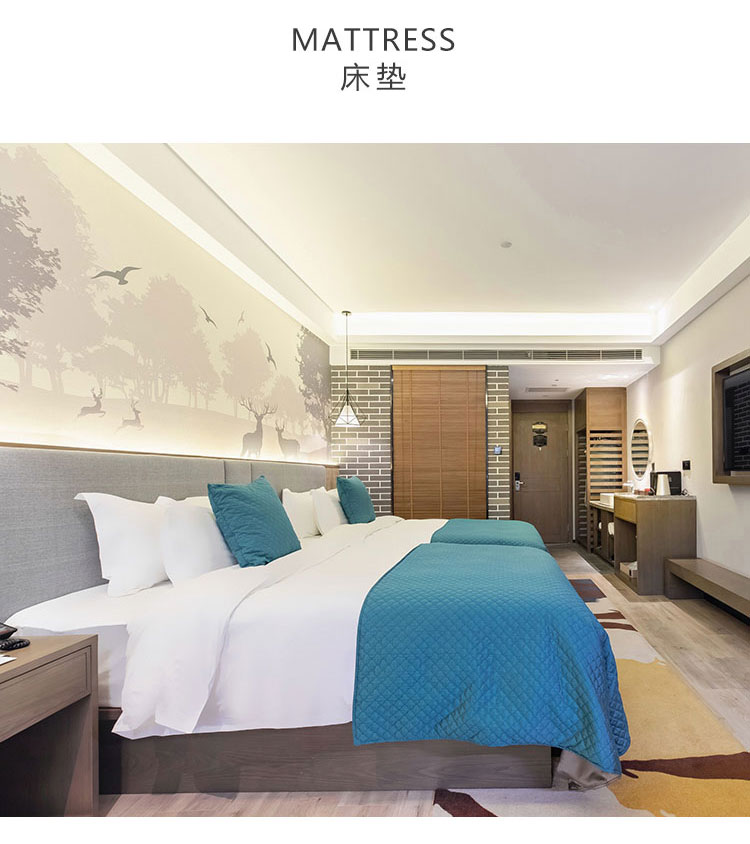 連鎖酒店家具床圖片