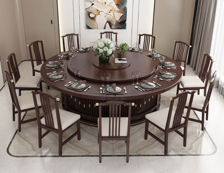 酒店餐廳包廂大圓桌圖片