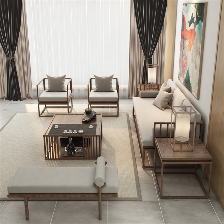 新中式民宿家具桌椅圖片