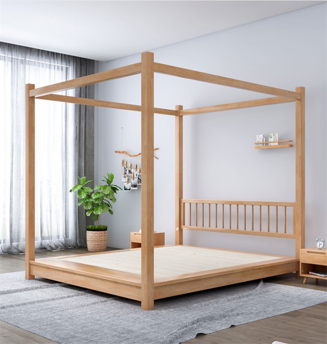 民宿特殊實(shí)木床圖片