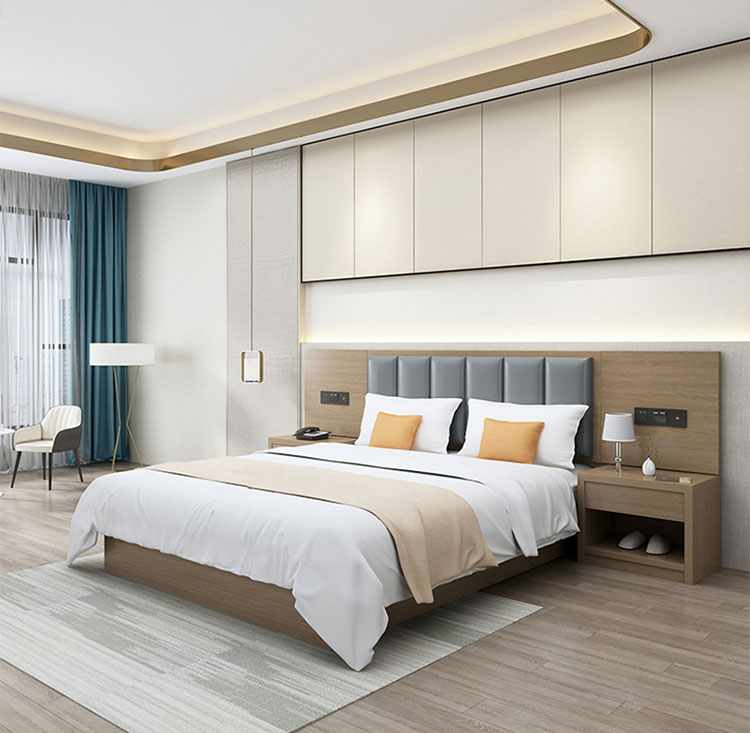 酒店客房床圖片